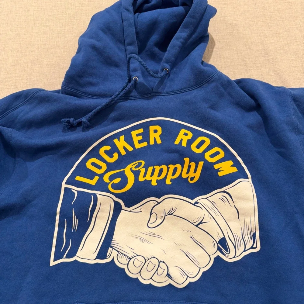 Violent Gentlemen Locker Room Supply Hoodie Blue Center Ice Brewery Mens Large